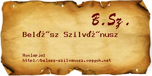 Belász Szilvánusz névjegykártya